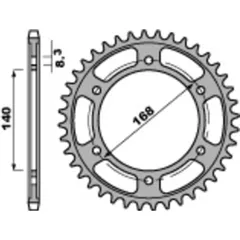 PBR Standard Stahlritzel hinten 4550 - 525 für BMW F800GS, F800R 4550.47.C45