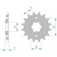 AFAM Standard Stahlritzel vorne 21304 - 428 für Yamaha XT350