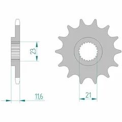 AFAM Standard Stahlritzel vorne 21307 - 520 für Yamaha TT-R250