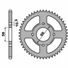 PBR Standard Stahlritzel hinten 4668 - 520 für KTM 125DUKE, RC390, RC390R Honda VT125C 4668.44.C45