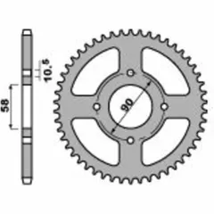 PBR Standard Stahlritzel hinten 4668 - 520 für KTM 125DUKE, RC390, RC390R Honda VT125C 4668.45.C45