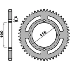 PBR Standard Stahlritzel hinten 467 - 420 für Kawasaki KX100, KX80, KX85 Suzuki RM100 467.54.C45