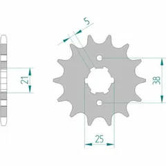 AFAM Standard Stahlritzel vorne 21308 - 520 für Yamaha XV125VIRAGO 21308-14