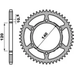 PBR Standard Stahlritzel hinten 475 - 520 für Kawasaki KLR250, W800