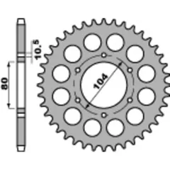 PBR Standard Stahlritzel hinten 501 - 630 für Kawasaki GPZ1100, GPZ750, Z1000 Beta RR3504TENDURO, RR4004TENDURO 501.34.C45