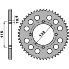 PBR Standard Stahlritzel hinten 711 - 530 für Ducati INDIANA350, INDIANA750 Cagiva ELEFANT750
