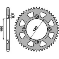 PBR Aluminium Ultra-Light Rear Sprocket 798 - 428 for Yamaha YZ80, YZ85 Suzuki RM85