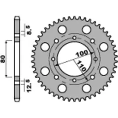 PBR Standard Stahlritzel hinten 819 - 520 für Suzuki GN250, GZ250MARAUDER