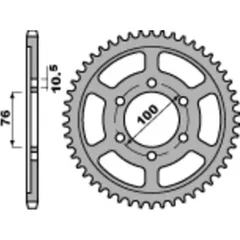 PBR Stahl Standard Kettenrad 825 - 530 für Suzuki GS550, GSF1200BANDIT, GSX1200 Husaberg FE390, FE450, FE570 825.46.C45