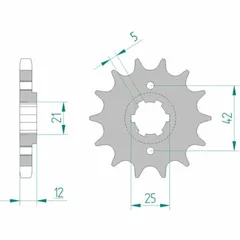 AFAM Standard Stahlritzel vorne 21501 - 530 für Yamaha FZ600, XJ550, XJ600N