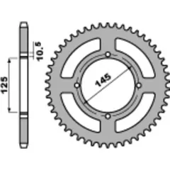 PBR Standard Stahlritzel hinten 857 - 520 für Yamaha TT600, XT550, XT600 MZ 660BAGHIRA, 660MASTIFF 857.45.C45