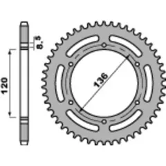 PBR Standard Stahlritzel hinten 859 - 520 für Yamaha RD350, SRX600, SZR660