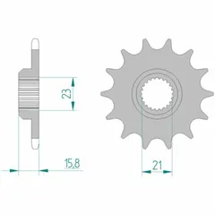 AFAM Standard Stahlritzel vorne 21504 - 520 für Yamaha FZS600FAZER, SZR660, TT600 MZ 660BAGHIRA, 660MASTIFF, 660SKORPION 21504-16