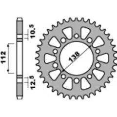 PBR Standard Stahlritzel hinten 4384 - 520 für Honda CB500F, CB500X, CBR500R Yamaha YZF-R1