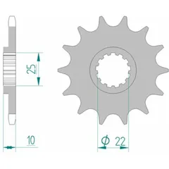 AFAM Standard Stahlritzel vorne 21510 - 520 für Yamaha, Aprilia, Derbi