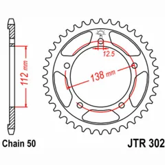 JT SPROCKETS Standard Stahlritzel hinten 302 - 530 für Honda CB1100, CB1100X-11, CB1300 JTR302.42