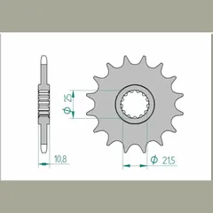 AFAM Standard Stahlritzel vorne 21512 - 520 für Yamaha XJ6, XJ6N, XJ6SDIVERSION