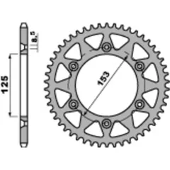 PBR Standard Stahlritzel hinten 289 - 520 für Honda CR125R, CR250R, CR500R HM CRE125, CRE125SM, CRE250 289.52.C45
