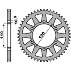 PBR Standard Stahlritzel hinten 504 - 520 für Kawasaki ELIMINATOR250, GPX250, GPZ500 Yamaha MT-03, YZF-R1, YZF-R3 504.43.C45