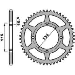 PBR Standard Stahlritzel hinten 710 - 520 für Cagiva ELEFANT350