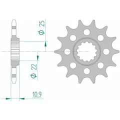 AFAM Standard Stahlritzel vorne 21603 - 520 für Yamaha FZ6600, FZ6600S2, YZF-R6 21603-16