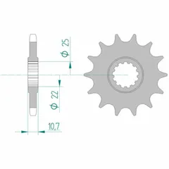 AFAM Standard Stahlritzel vorne 21606 - 525 für Yamaha TDM850, TRX850, YZF-R6