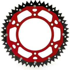 ART Dual-Components Ultraleichtes selbstreinigendes Aluminium-/Stahlritzel hinten 210 - 520 für Honda CR125R, CR250R, CR500R HM CRE125, CRE250 ART-210-51-RED