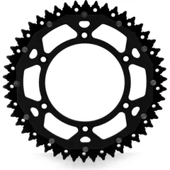 ART Dual-Components Ultraleichtes selbstreinigendes Aluminium-/Stahlritzel hinten 460 - 520 für Kawasaki KDX200, KDX250, KLX250 Suzuki RM-Z250 ART-460-49-BLK