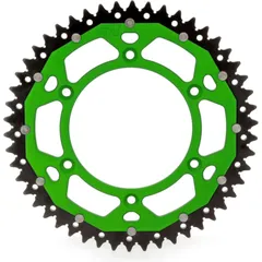 ART Dual-Components Ultraleichtes selbstreinigendes Aluminium-/Stahlritzel hinten 460 - 520 für Kawasaki KDX200, KDX250, KLX250 Suzuki RM-Z250 ART-460-49-GRN