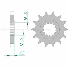 AFAM Standard Stahlritzel vorne 21801 - 530 für Yamaha FJ1100, FJ1200, FZ1N 21801-17