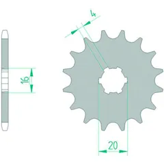 AFAM Standard Stahlritzel vorne 22101 - 420 für Suzuki TS50