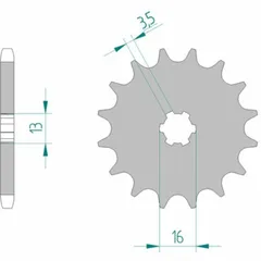 AFAM Standard Stahlritzel vorne 22102 - 428 für Suzuki DS80, GT80, TS80