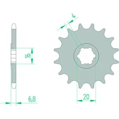 AFAM Standard Stahlritzel vorne 22103 - 420 für Suzuki RMX50, SMX50, TS50 22103-13