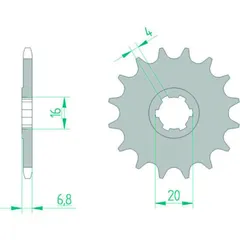 AFAM Standard Stahlritzel vorne 22103 - 420 für Suzuki RMX50, SMX50, TS50 22103-14