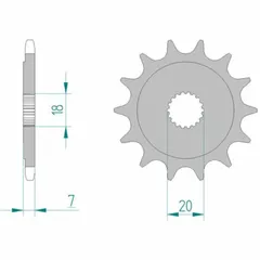 AFAM Standard Stahlritzel vorne 22202 - 520 für Suzuki PE175, RM125