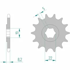 AFAM Standard Stahlritzel vorne 22302 - 520 für Suzuki PE250