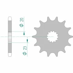 AFAM Standard Stahlritzel vorne 22404 - 525 für Suzuki GSF400BANDIT, GSX400
