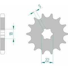 AFAM Standard Stahlritzel vorne 22501 - 530 für Suzuki GT500, T500