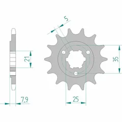 AFAM Standard Stahlritzel vorne 22503 - 520 für Suzuki DR600, DR650 22503-16