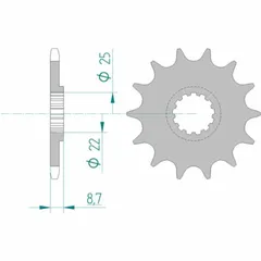 AFAM Standard Stahlritzel vorne 22505 - 520 für Suzuki GS500 22505-16
