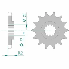 AFAM Standard Stahlritzel vorne 22601 - 630 für Suzuki GS1000, GS1100, GSX1100