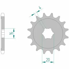 AFAM Standard Stahlritzel vorne 24100 - 428 für Kawasaki KX100, KX80, KX85 Suzuki RM100 24100-14