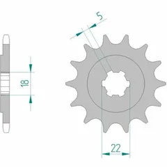 AFAM Selbstreinigendes Stahlritzel vorne 24201 - 520 für Kawasaki KX125 24201+13