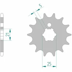 AFAM Standard Stahlritzel vorne 24300 - 520 für Kawasaki KLX250