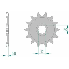 AFAM Standard Stahlritzel vorne 24304 - 520 für Kawasaki KX250F Suzuki RM-Z250