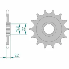 AFAM Standard Stahlritzel vorne 24305 - 520 für Kawasaki KX250, KX250F 24305-14