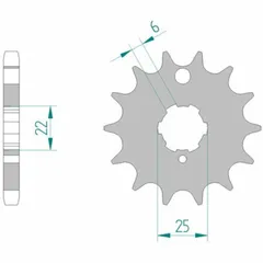 AFAM Standard Stahlritzel vorne 24401 - 530 für Kawasaki Z400