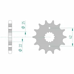 AFAM Standard Stahlritzel vorne 24500 - 530 für Kawasaki GPX600, GPZ550, GPZ600 24500-16