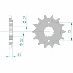 AFAM Standard Stahlritzel vorne 24501 - 520 für Kawasaki ESTRELLA250, GPZ400, GPZ500