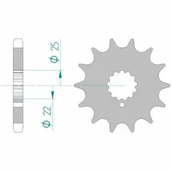 AFAM Standard Stahlritzel vorne 24504 - 530 für Kawasaki Z650, Z750 24504-16